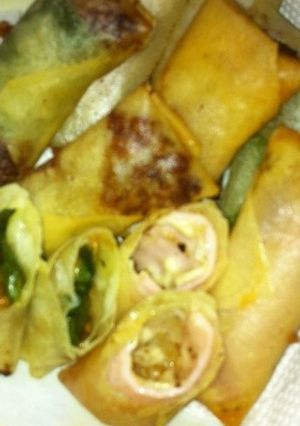 ハムチーズ春巻き♡納豆とシソもね！-レシピのメイン写真
