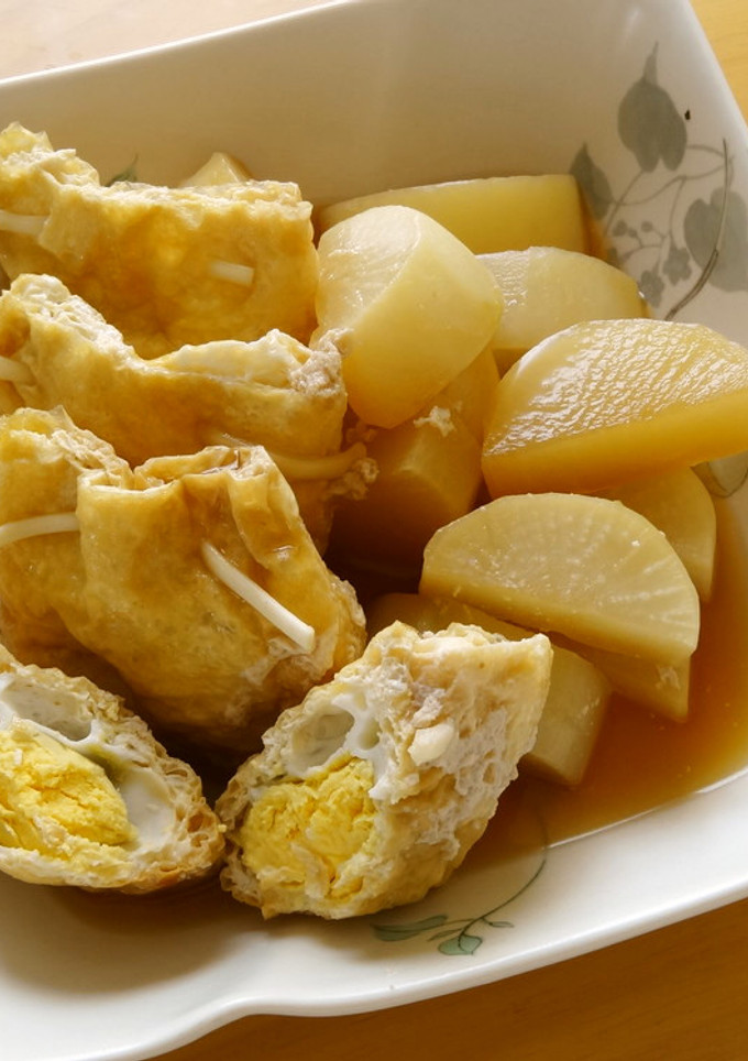 おもてなしにも　卵入り巾着と大根の煮物-レシピのメイン写真