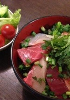 休日の★お刺身丼-レシピのメイン写真