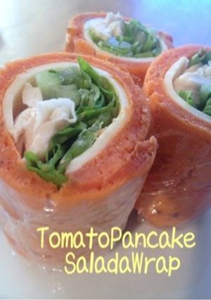 トマトパンケーキ・シーザーサラダロール-レシピのメイン写真