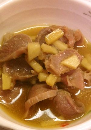 麺つゆで簡単　砂肝の生姜ニンニク茹で-レシピのメイン写真
