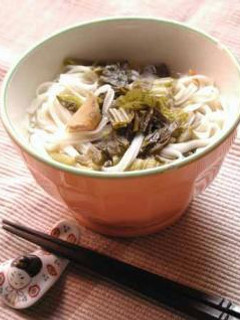 高菜漬のスープで中華麺-レシピのメイン写真