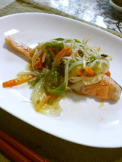 生姜の効いた 鮭の野菜どっさりあんかけ-レシピのメイン写真