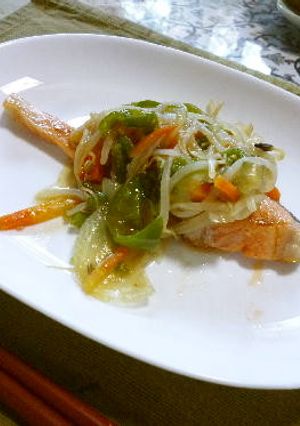 生姜の効いた　鮭の野菜どっさりあんかけ-レシピのメイン写真