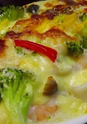 パエリア風味のドリアを作りましたよ-レシピのメイン写真
