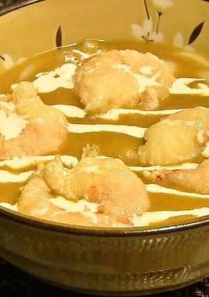 小エビ天ぷらカレーうどん♪-レシピのメイン写真