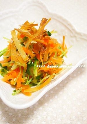 子供も大好き✿人参と水菜の韓国風サラダ-レシピのメイン写真