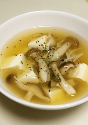 きのこと豆腐の塩麹コンソメスープ-レシピのメイン写真