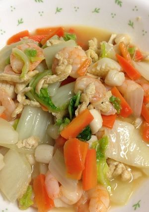 シーフードミックス（肉なし）八宝菜-レシピのメイン写真
