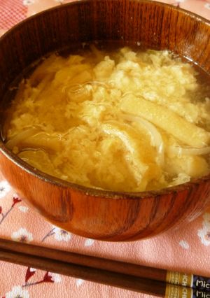 落ち着く～もやし油揚げ卵のお味噌汁★-レシピのメイン写真