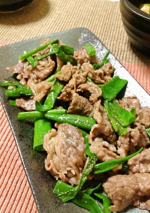旨!早!お酒が進む!牛肉と葱の山椒炒め-レシピのメイン写真