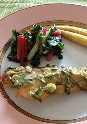 サーモンのレンジ焼き 味噌マヨネーズ-レシピのメイン写真