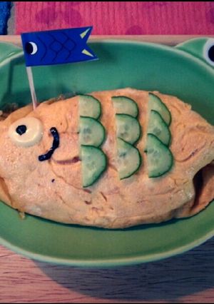 こいのぼりオムライス-レシピのメイン写真