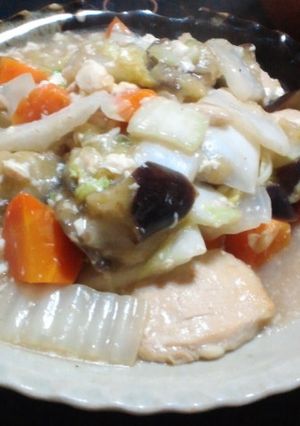 鶏胸肉とナスのあんかけ-レシピのメイン写真