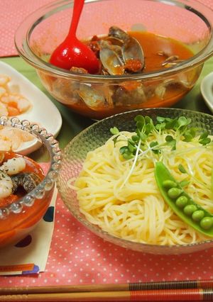 あさりたっぷり♪つけスパゲティ-レシピのメイン写真