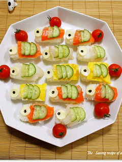 こどもの日に!簡単こいのぼりデコ握り寿司-レシピのメイン写真