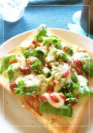 ピーマン大きめトースト⑧　～ケチャ醤油麹-レシピのメイン写真
