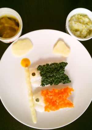 離乳食☆ミッキーのこいのぼりプレート☆-レシピのメイン写真