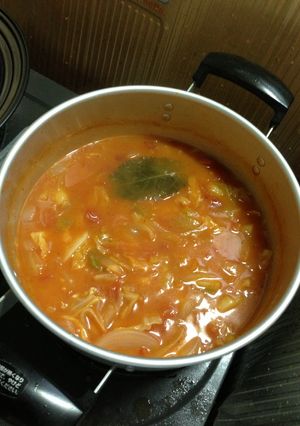 ちょっと一手間トマトポトフ(＋パスタ)-レシピのメイン写真