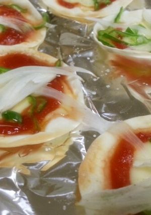 餃子の皮のピザ☆余った皮で一品-レシピのメイン写真
