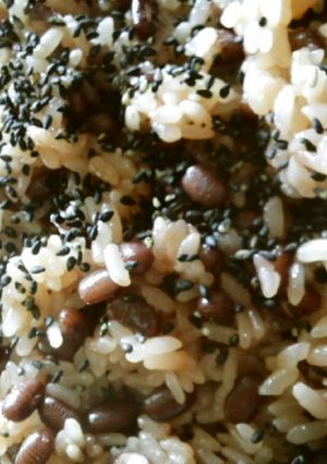 炊飯器でお赤飯（小豆多め）-レシピのメイン写真