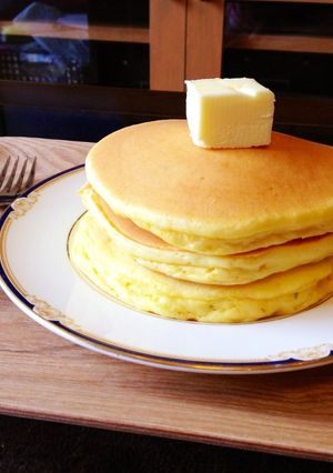 もっちもち♡かぼちゃのパンケーキ-レシピのメイン写真