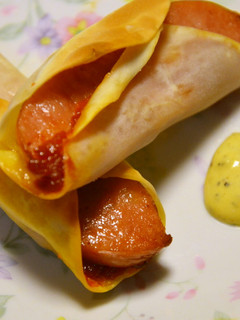 餃子の皮でぱりぱりウインナー巻き-レシピのメイン写真
