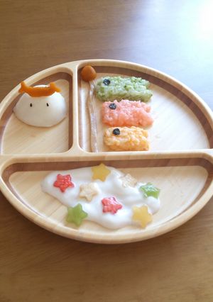 7ヶ月離乳食★こいのぼりプレート-レシピのメイン写真