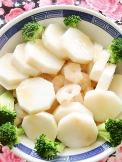 長芋と海老のめんつゆレンジ蒸-レシピのメイン写真