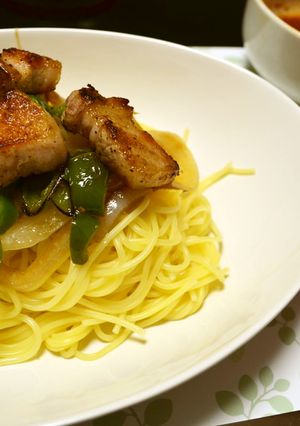 つけスパゲッティピリ辛ミートを使って-レシピのメイン写真