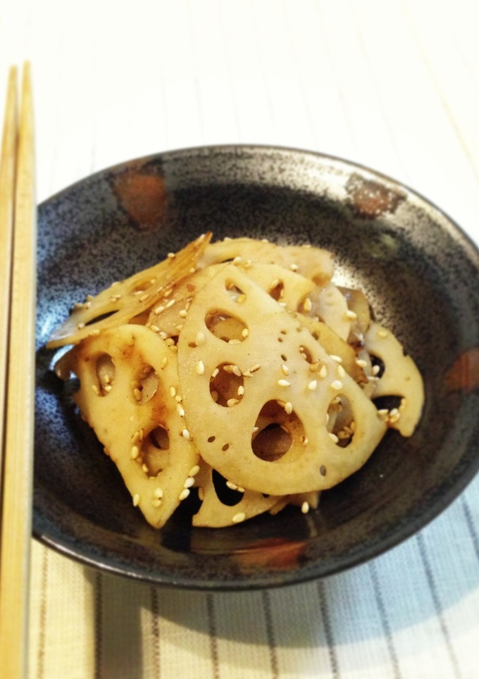 蓮根の黒酢炒め-レシピのメイン写真