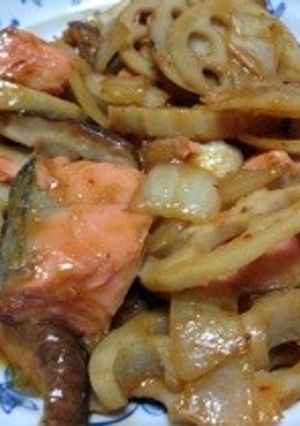 鮭の野菜味噌炒め-レシピのメイン写真