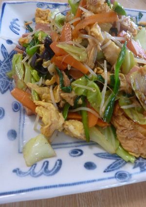 車麩・スパム・野菜のチャンプル(炒め物)-レシピのメイン写真