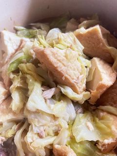 キャベツ とツナと厚揚げの 簡単煮物-レシピのメイン写真
