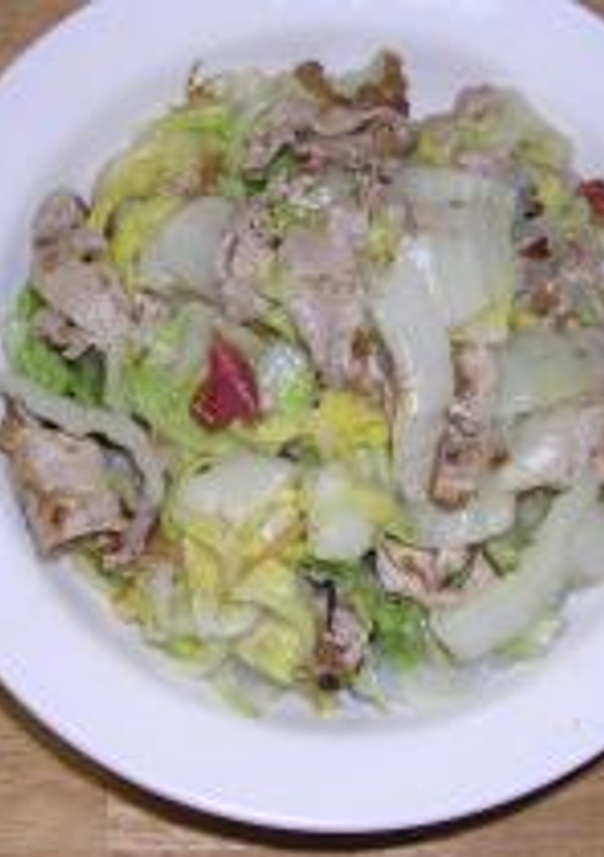 白菜と豚肉のあっさり梅肉和え-レシピのメイン写真
