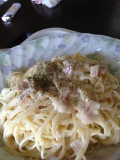 玉子と牛乳、パルメザンチーズのパスタ-レシピのメイン写真