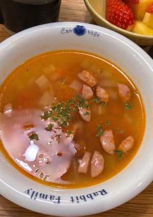 フレッシュトマトで作るミネストローネ-レシピのメイン写真