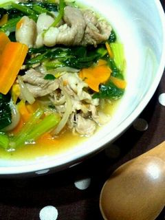 簡単!豚肉と小松菜のあんかけ丼-レシピのメイン写真