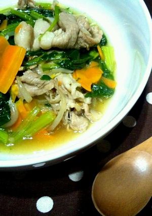 簡単！豚肉と小松菜のあんかけ丼-レシピのメイン写真