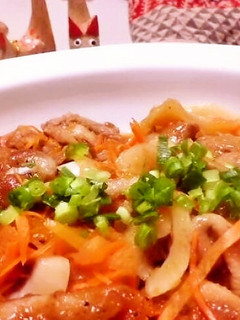 後入れサクサク新玉ねぎの生姜焼き♪-レシピのメイン写真