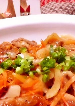 後入れサクサク新玉ねぎの生姜焼き♪-レシピのメイン写真