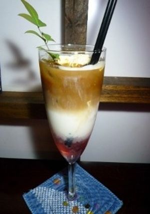 冷やし京湯葉ラテ　京都カフェ-レシピのメイン写真