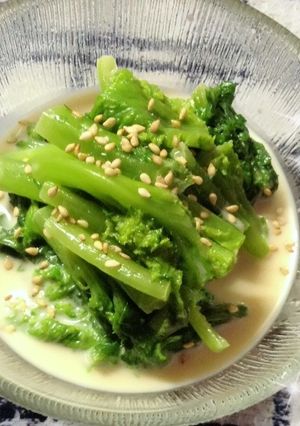わさび菜の味噌マヨ和え-レシピのメイン写真