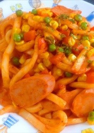 うどんナポリタン-レシピのメイン写真
