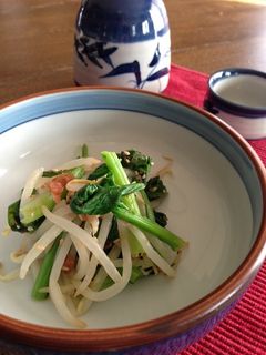 もやしと小松菜の梅肉和え-レシピのメイン写真