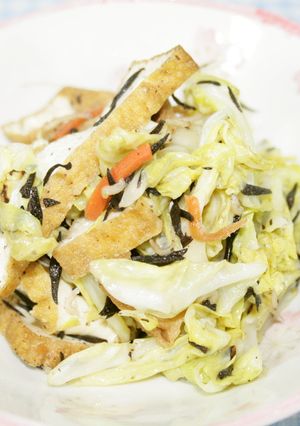 春キャベツをちりめんひじきの炒め物-レシピのメイン写真
