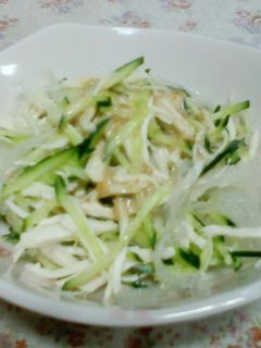 簡単!! 鶏ささみときゅうりのサラダ-レシピのメイン写真