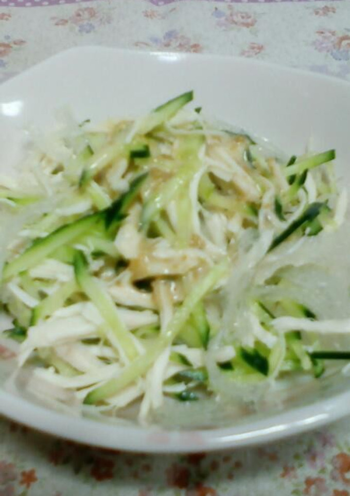 簡単!!　鶏ささみときゅうりのサラダ-レシピのメイン写真