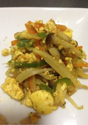 カレー味の豆腐チャンプルー-レシピのメイン写真