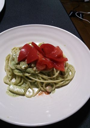 シーフードバジルクリームパスタ-レシピのメイン写真